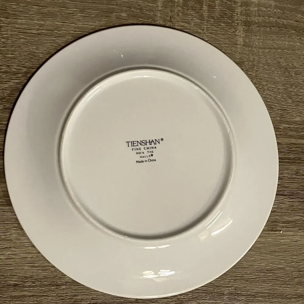 Tienshan Deck the Halls Salad Plate 12 Days of X-Mas Nine Ladies Dancing Replace